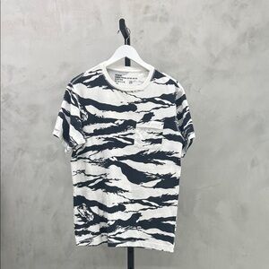Maharishi Black and White Patterned Tee